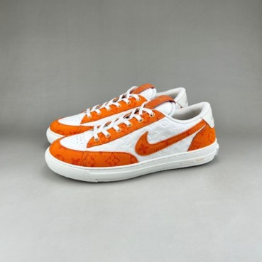 루이비통 남성 클래식 오렌지 스니커즈 - Louis vuitton Mens Orange Sneakers 