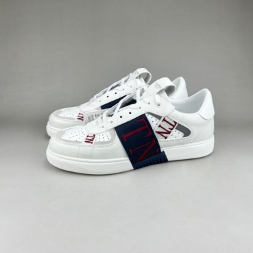 발렌티노 남/녀 Logo 네이비 스니커즈 - Unisex Navy Sneakers 