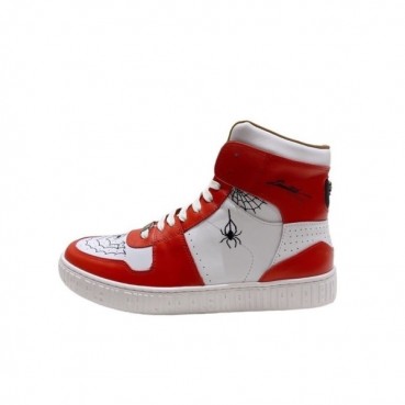 필립플레인 남성 하이탑 오렌지 스니커즈 - Mens Orange Sneakers 