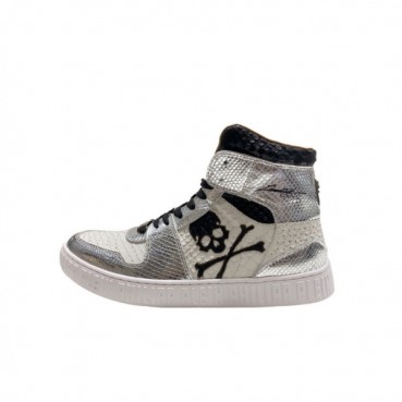 필립플레인 남성 하이탑 실버 스니커즈 - Mens Silver Sneakers 