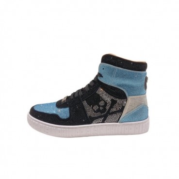 필립플레인 남성 하이탑 블루 스니커즈 - Mens Blue Sneakers 