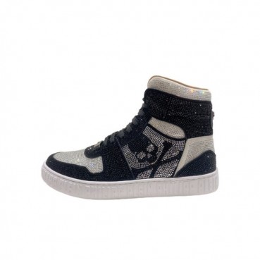 필립플레인 남성 하이탑 블랙 스니커즈 - Mens Black Sneakers 