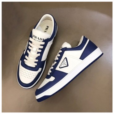 프라다 남성 클래식 네이비 스니커즈 - Mens Navy Sneakers 