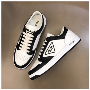 프라다 남성 클래식 화이트 스니커즈 - Mens White Sneakers 