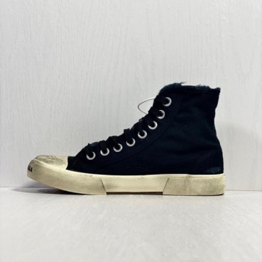 발렌시아가 남/녀 클래식 블랙 하이탑 스니커즈 - Unisex Black Sneakers 