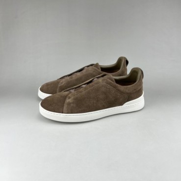 제냐 남성 이니셜 브라운 스니커즈 - Mens Brown Sneakers 