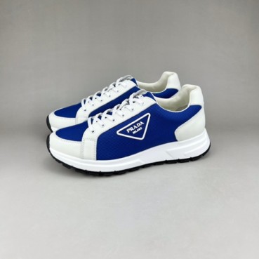 프라다 남성 클래식 블루 스니커즈 - Mens Blue Sneakers 