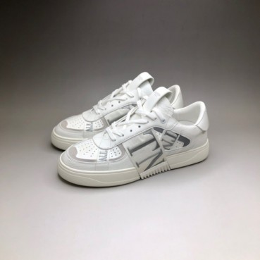 발렌티노 남/녀 Logo 화이트 스니커즈 - Unisex White Sneakers 