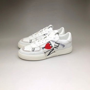 발렌티노 남/녀 Logo 화이트 스니커즈 - Unisex White Sneakers 