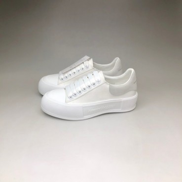 알렉산더맥퀸 남/녀 화이트 스니커즈 - Unisex White Sneakers 