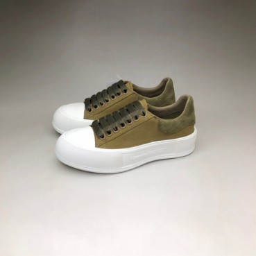 알렉산더맥퀸 남/녀 카키 스니커즈 - Unisex  Khaki Sneakers 