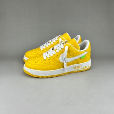 루이비통 남성 트렌디 옐로우 스니커즈 - Mens Yellow Sneakers 