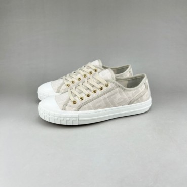 펜디 남/녀 Domino 베이지 스니커즈 - Unisex Beige Sneakers 