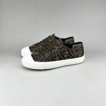 펜디 남/녀 Domino 브라운 스니커즈 - Unisex Brown Sneakers 