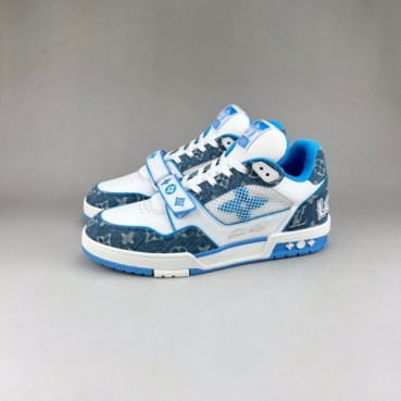 루이비통 남성 트렌디 블루 스니커즈 - Mens Blue Sneakers 