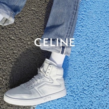 셀린느 남/녀 클래식 화이트 하이탑 스니커즈 - Unisex White Sneakers 