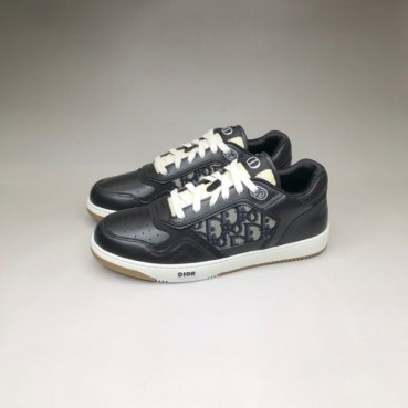 디올 남/녀 캐쥬얼 블랙 스니커즈 - Unisex Black Sneakers 