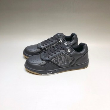 디올 남/녀 캐쥬얼 블랙 스니커즈 - Unisex Black Sneakers 