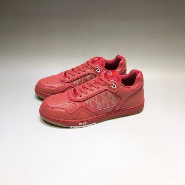 디올 남/녀 캐쥬얼 레드 스니커즈 - Unisex Red Sneakers 