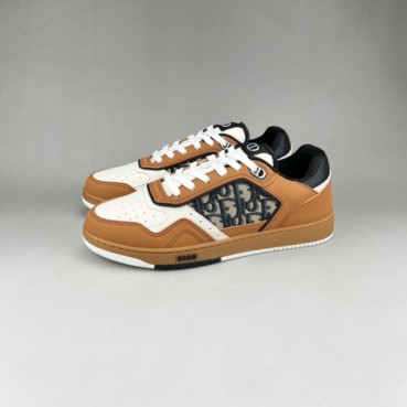 디올 남/녀 캐쥬얼 카멜 스니커즈 - Unisex Camel Sneakers 