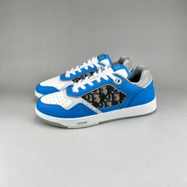 디올 남/녀 캐쥬얼 블루 스니커즈 - Unisex Blue Sneakers 