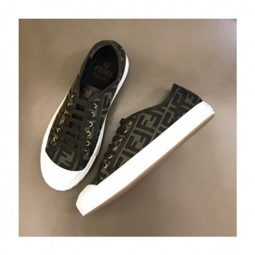 펜디 남/녀 Domino 브라운 스니커즈 - Unisex Brown Sneakers 