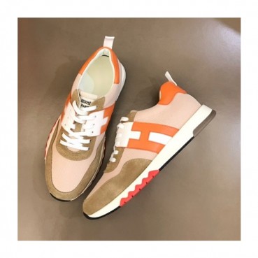 에르메스 남성 클래식 오렌지 스니커즈 - Mens Orange Sneakers 