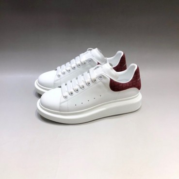 알렉산더맥퀸 남/녀 버건디탭 스니커즈 - Unisex  Burgundy Sneakers 
