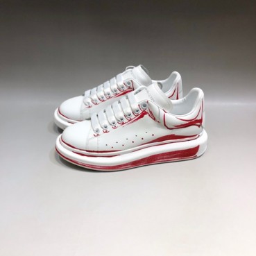알렉산더맥퀸 남/녀 화이트탭 스니커즈 - Unisex White Sneakers 