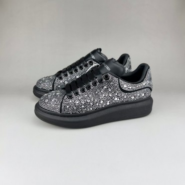 알렉산더맥퀸 남/녀 블랙탭 스니커즈 - Unisex Black Sneakers 