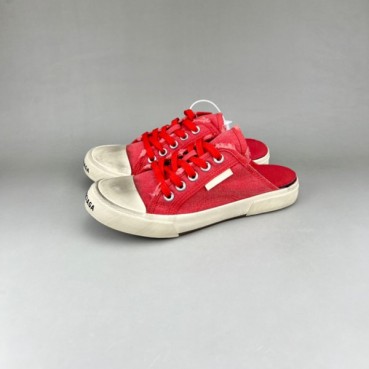 발렌시아가 남/녀 클래식 레드 스니커즈 - Unisex Red Sneakers 