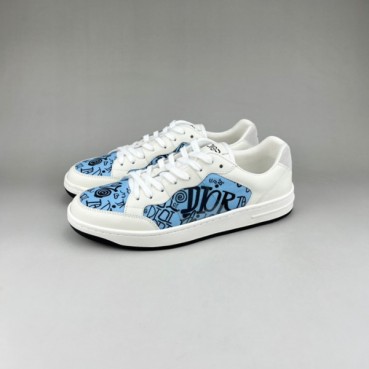 디올 남성 시그니처 블루 스니커즈 - Mens Blue Sneakers 