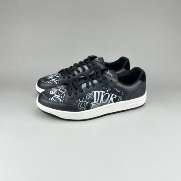 디올 남성 시그니처 블랙 스니커즈 - Mens Black Sneakers 
