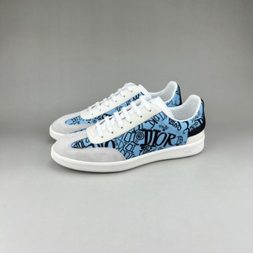 디올 남성 시그니처 블루 스니커즈 - Mens Blue Sneakers 