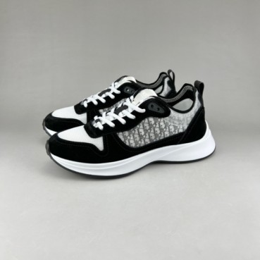 디올 남성 시그니처 블랙 스니커즈 - Mens Black Sneakers 