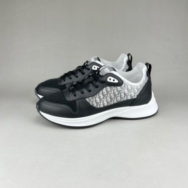 디올 남성 시그니처 블랙 스니커즈 - Mens Black Sneakers 
