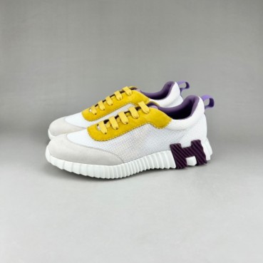 에르메스 남성 클래식 옐로우 스니커즈 - Mens Yellow Sneakers 