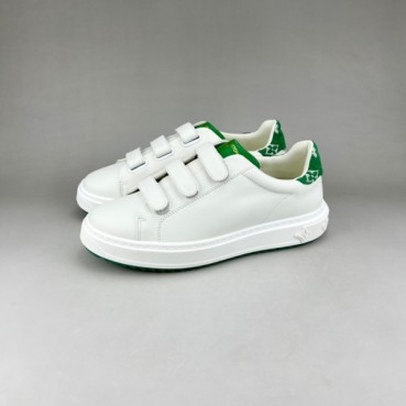 루이비통 남/녀 벨크로 화이트 스니커즈 - Mens Unisex Sneakers 