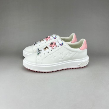 루이비통 남/녀 화이트 스니커즈 - Mens Unisex Sneakers 