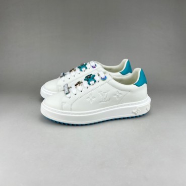 루이비통 남/녀 화이트 스니커즈 - Mens Unisex Sneakers 