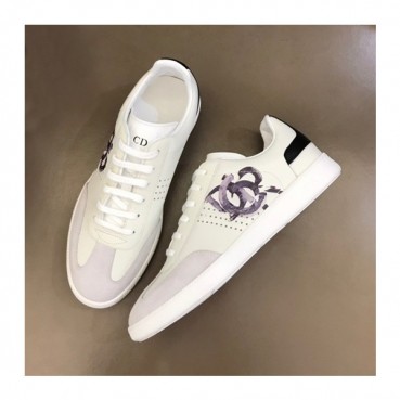 디올 남성 프린팅 화이트 스니커즈 - Mens White Sneakers 
