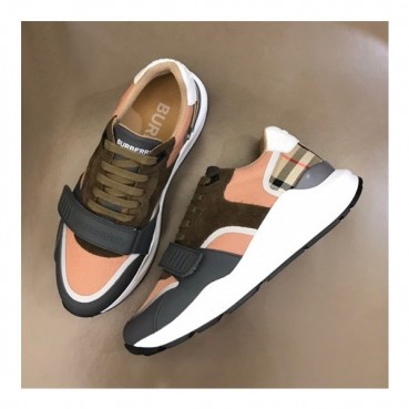 버버리 남성 벨크로 브라운 스니커즈 - Mens Brown Sneakers 