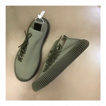 보테가베네타 남/녀 모던 카키 스니커즈 - Bottega Veneta Unisex Khaki Sneakers 