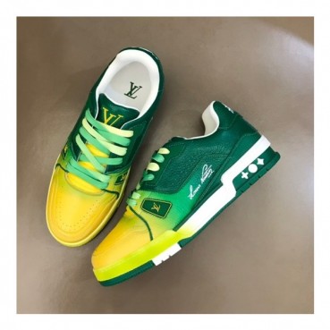 루이비통 남/녀 Trainer 그린 스니커즈 - Unisex Green Sneakers 