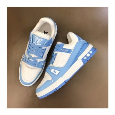 루이비통 남/녀 Trainer 블루 스니커즈 - Unisex Blue Sneakers 
