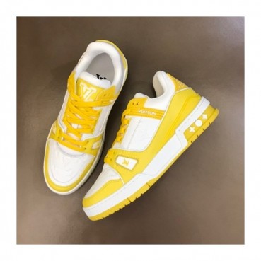 루이비통 남/녀 Trainer 옐로우 스니커즈 - Unisex Yellow Sneakers 