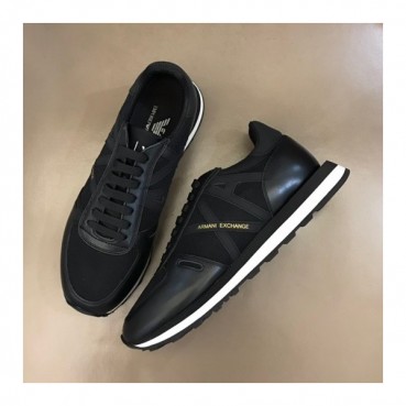 알마니 남성 클래식 블랙 스니커즈 - Mens Black Sneakers 