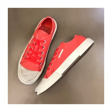 발렌시아가 남/녀 클래식 레드 스니커즈 - Unisex Red Sneakers 