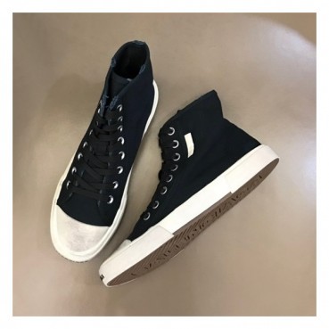 발렌시아가 남/녀 클래식 블랙 하이탑 스니커즈 - Unisex Black Sneakers 