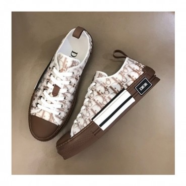 디올 남/녀 오블리크 Galaxy 브라운 스니커즈 - Unisex Brown Sneakers 